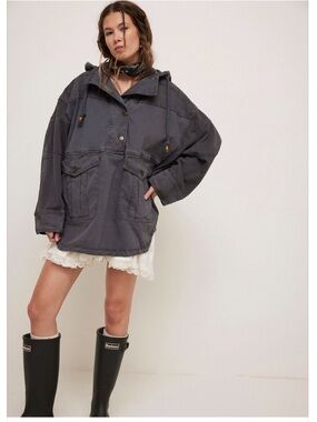 We The Free Marlie Washed Pullover Black Jacket NWOT